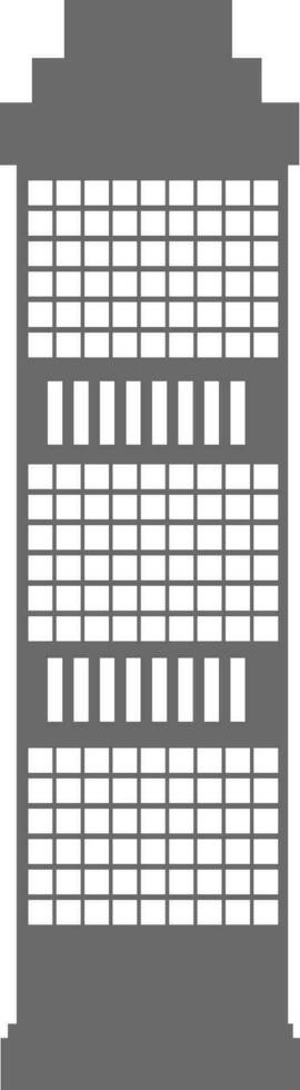 geïsoleerd illustratie van een gebouw in grijs kleur. vector