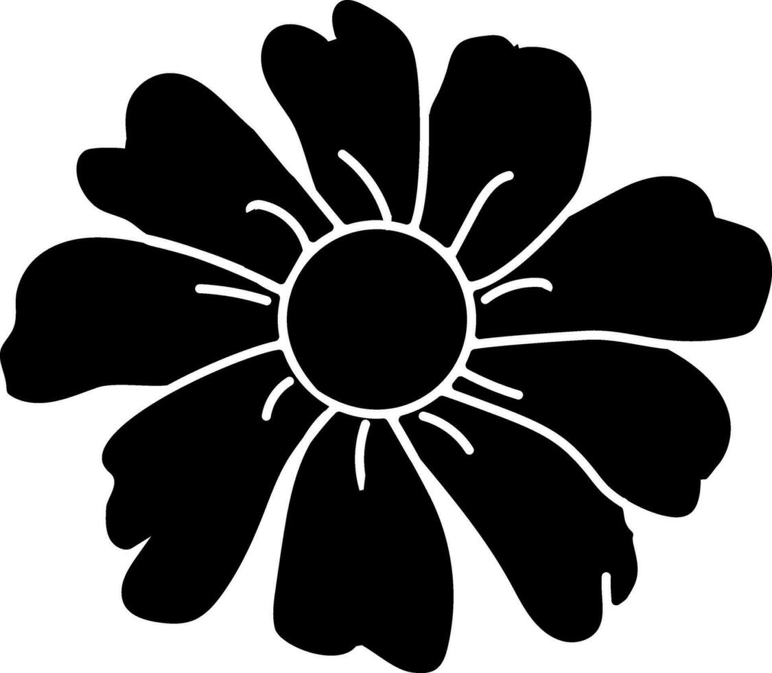 teken of symbool van mooi bloem. vector