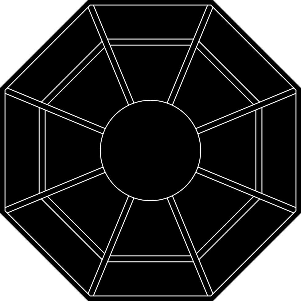 Chinese symbool in zwart voor nieuw jaar concept. vector