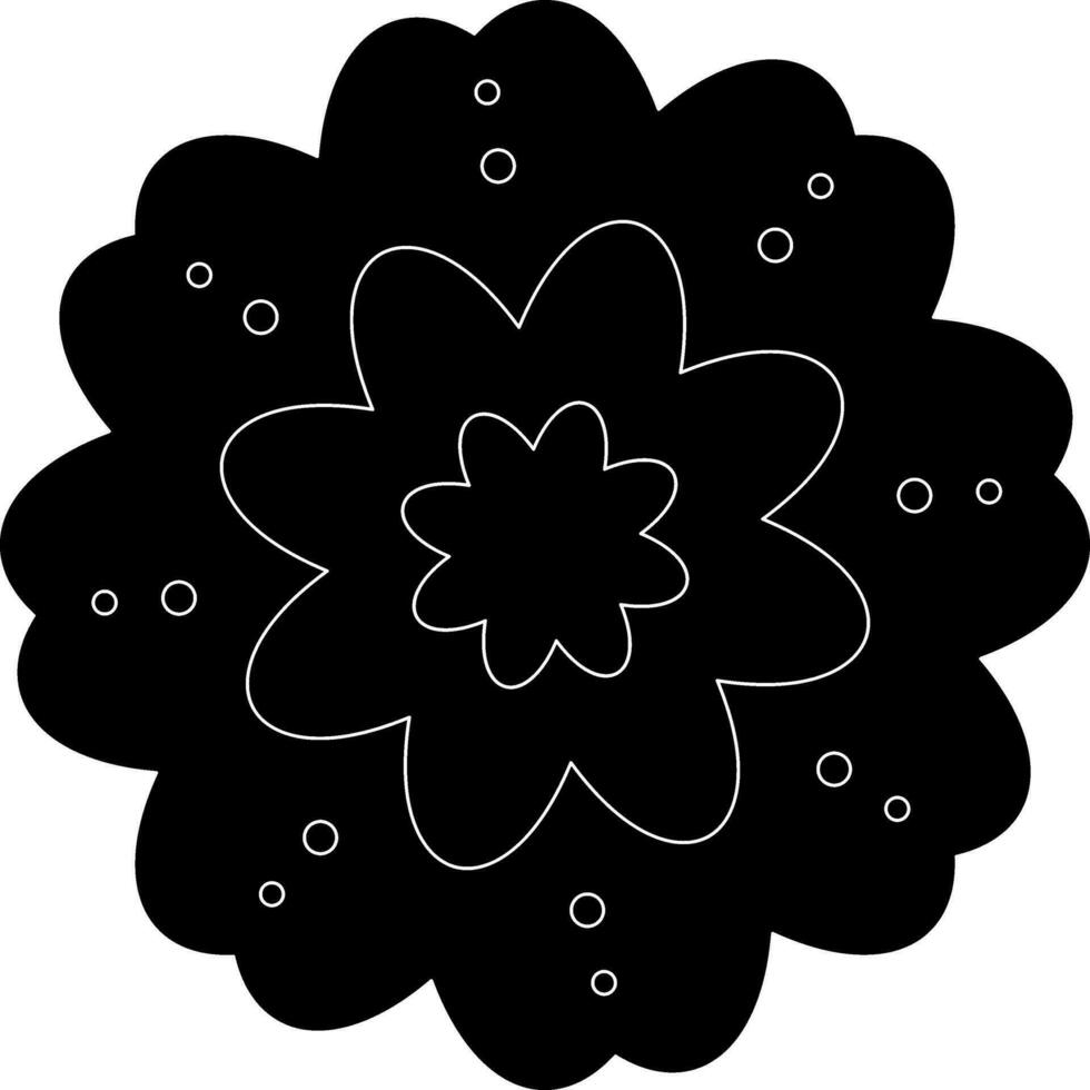 glyph stijl van bloem icoon voor decoratie. vector