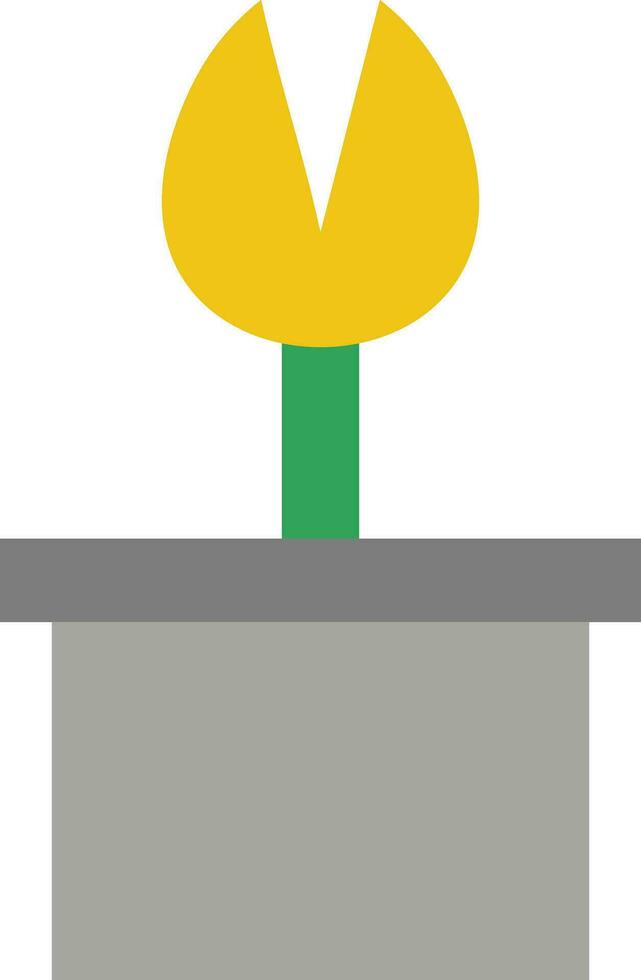 geel bloem in vlak stijl. vector