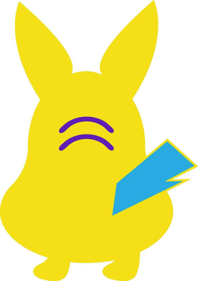 pikachu met cursor icoon. vector