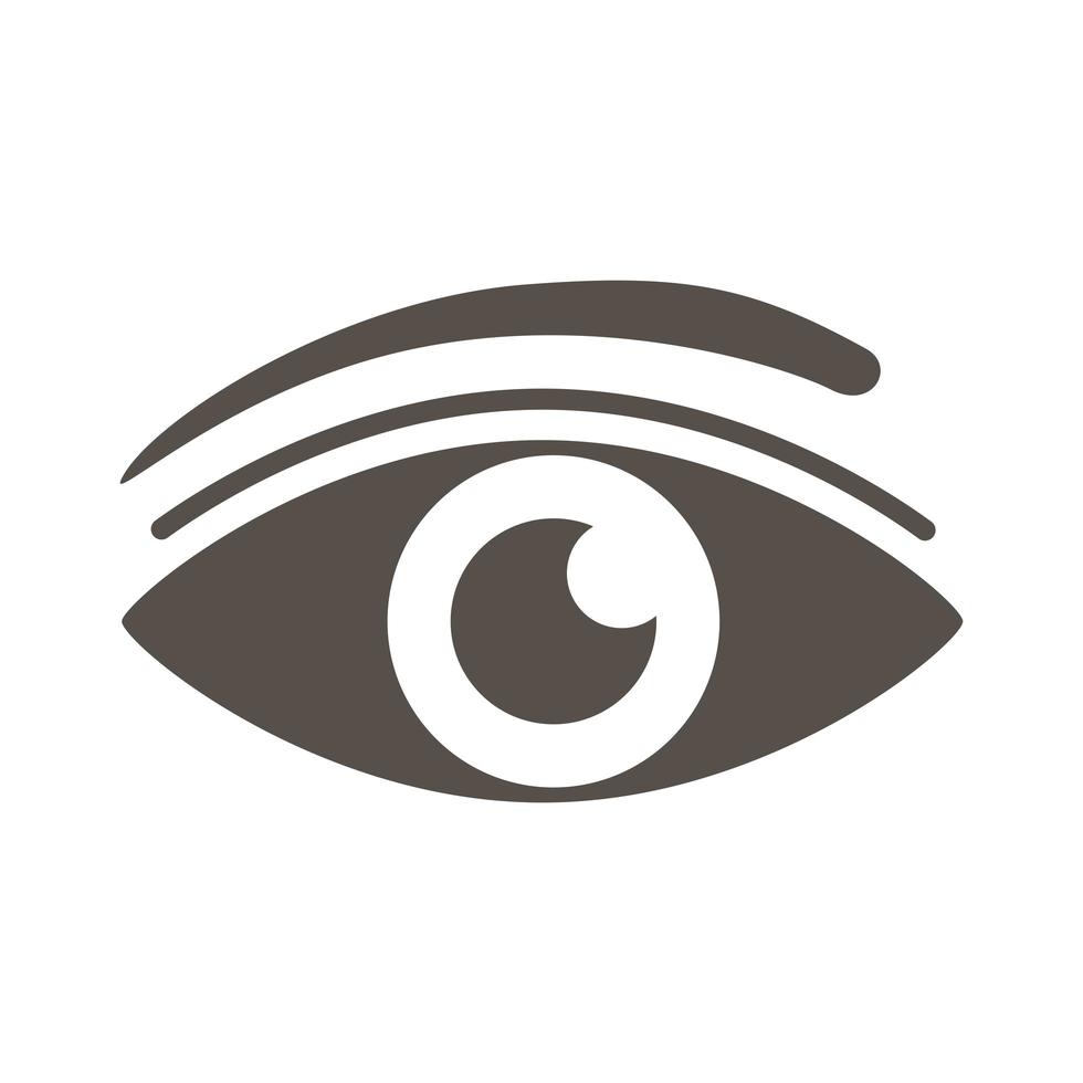 eye menselijke slang silhouet stijl vector