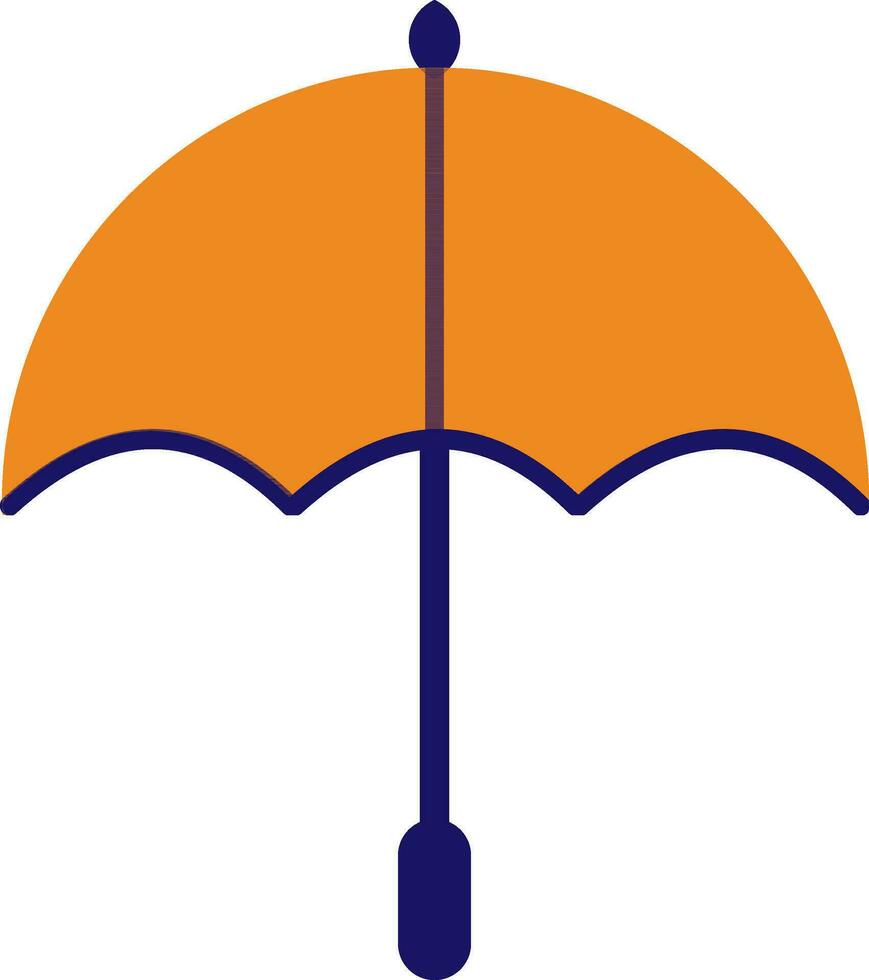 oranje en blauw paraplu. vector