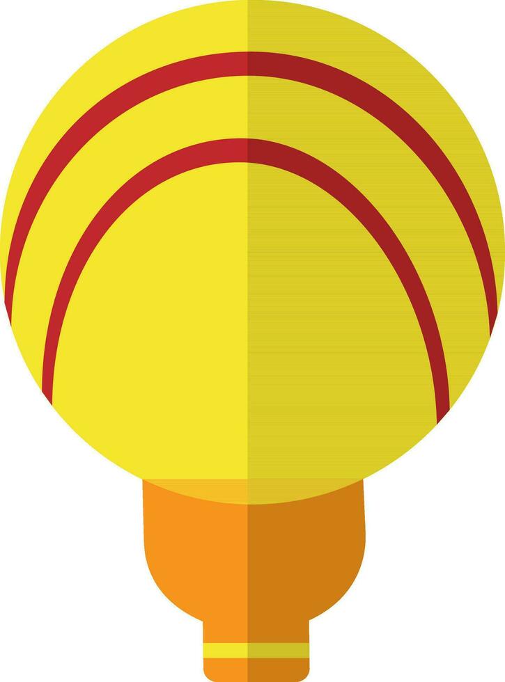 illustratie van een ballon in geel en oranje kleur. vector