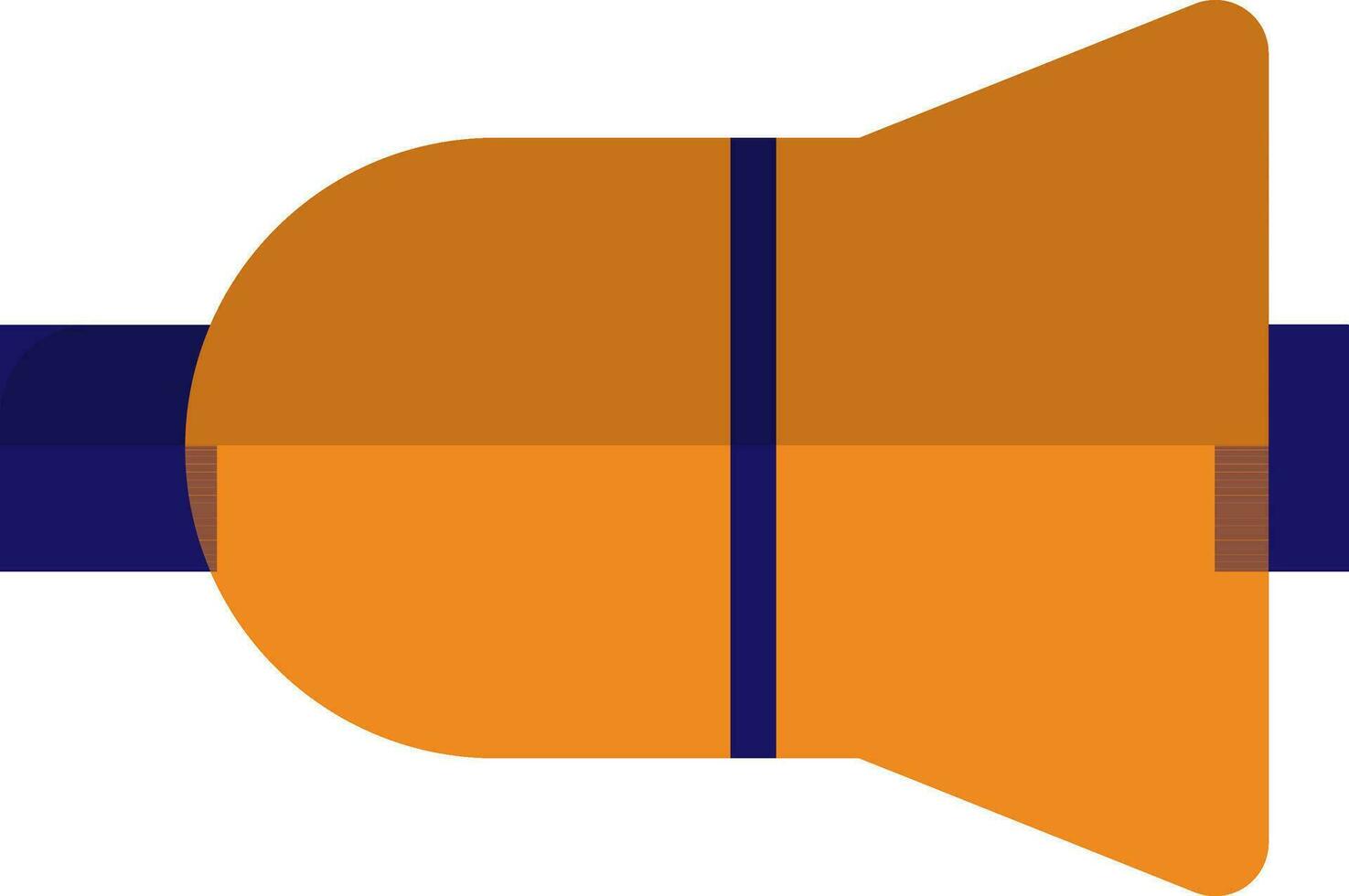 oranje en blauw klok in vlak stijl. vector