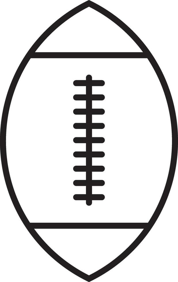 zwart lijn kunst illustratie van een Amerikaans Amerikaans voetbal. vector