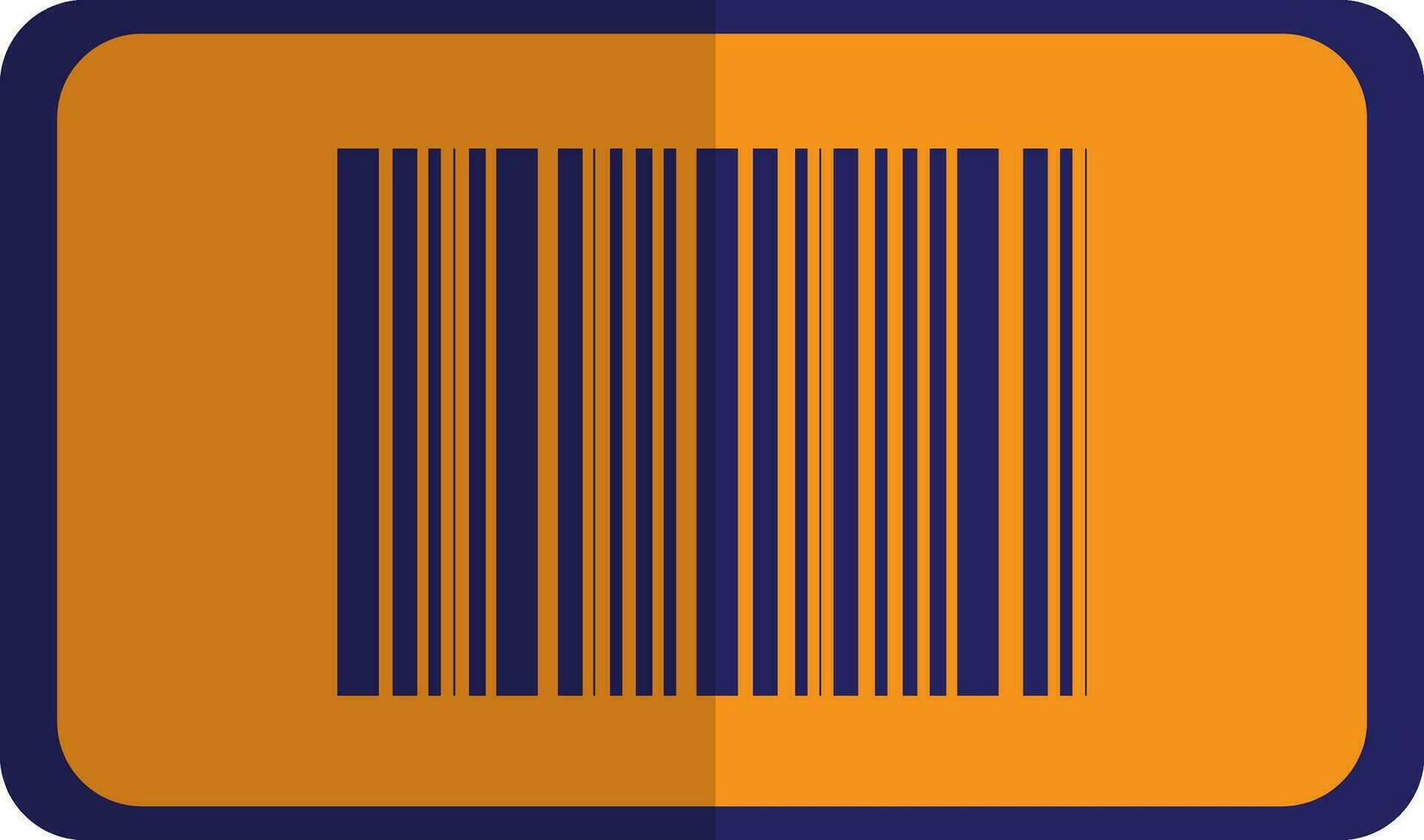 illustratie van een streepjescode in blauw en geel kleur. vector