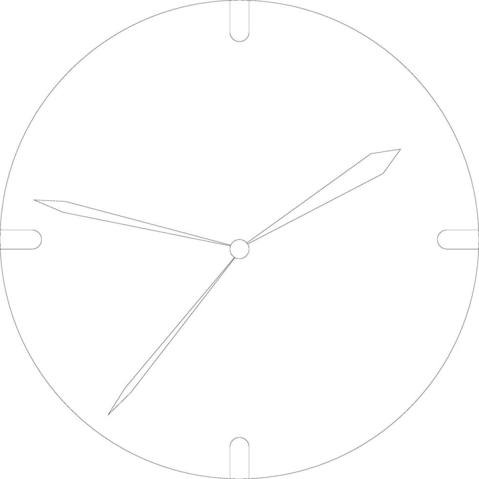 zwart lijn kunst illustratie van een horloge. vector