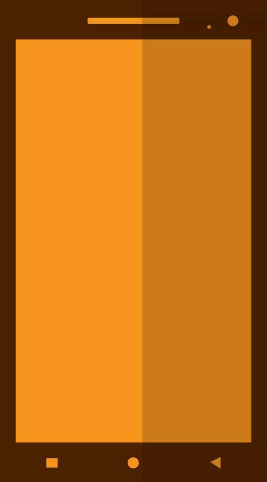 oranje en bruin smartphone in vlak stijl. vector