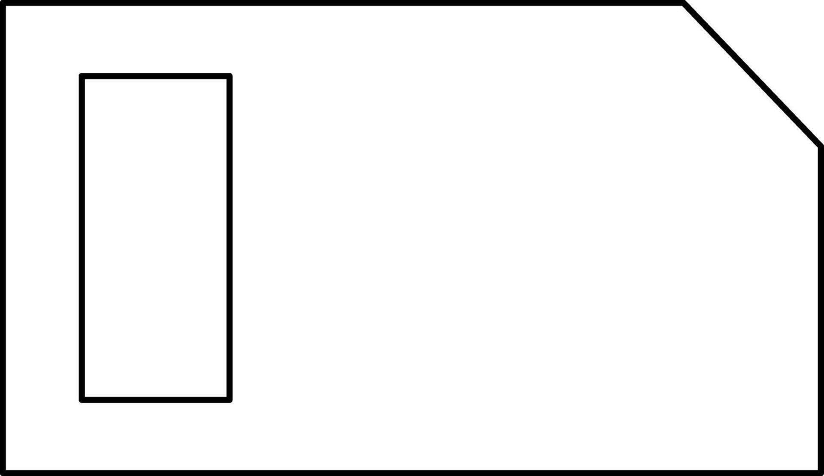 geïsoleerd geheugen kaart in zwart lijn kunst illustratie. vector