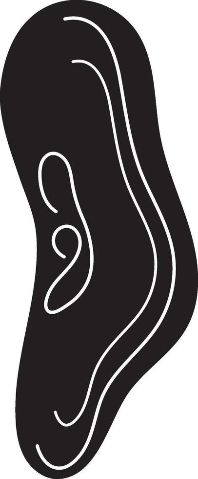 oor icoon in glyph stijl van menselijk een deel. vector