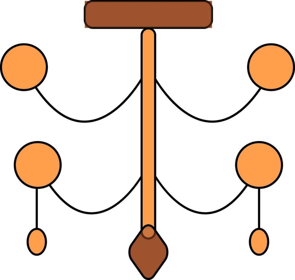 kroonluchter icoon voor decoreren concept in geïsoleerd. vector