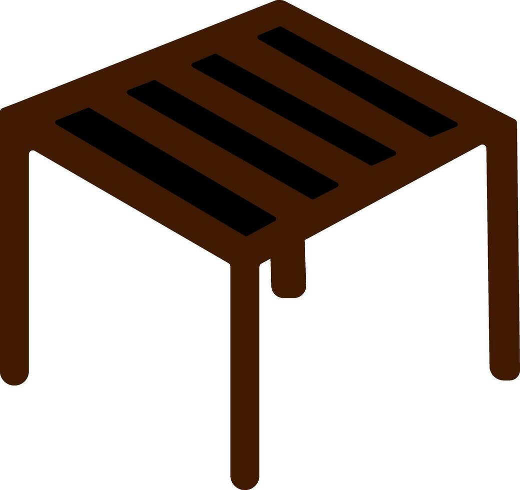 bruin en zwart stoel in vlak stijl. vector