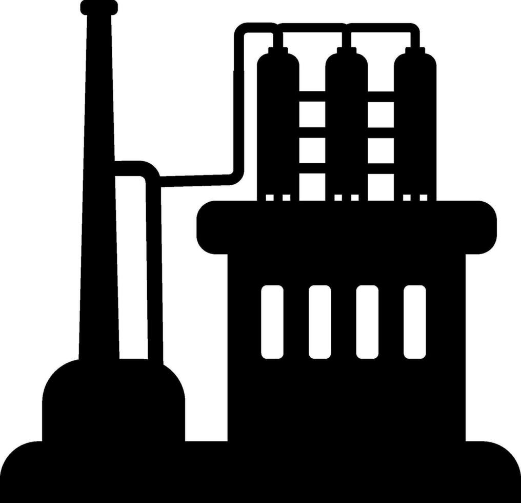 vector icoon van olie raffinaderij machine.