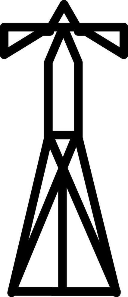 geïsoleerd vlak stijl icoon van elektriciteit toren. vector