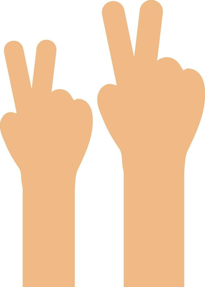 teken van twee hand- in vrede icoon. vector