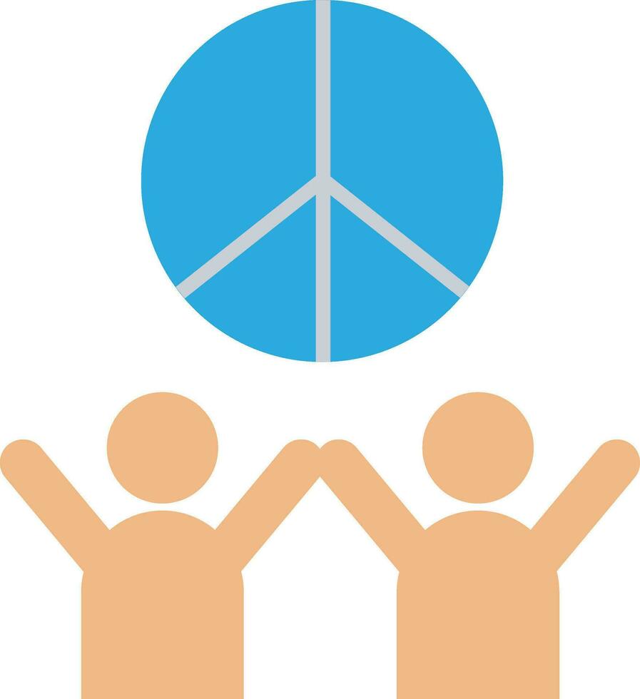 twee Mens Holding vrede icoon. vector
