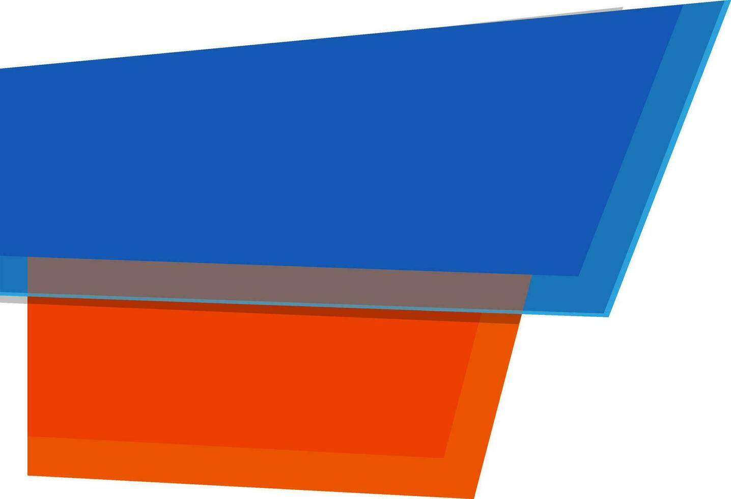 blauw en oranje papier banners ontwerp. vector