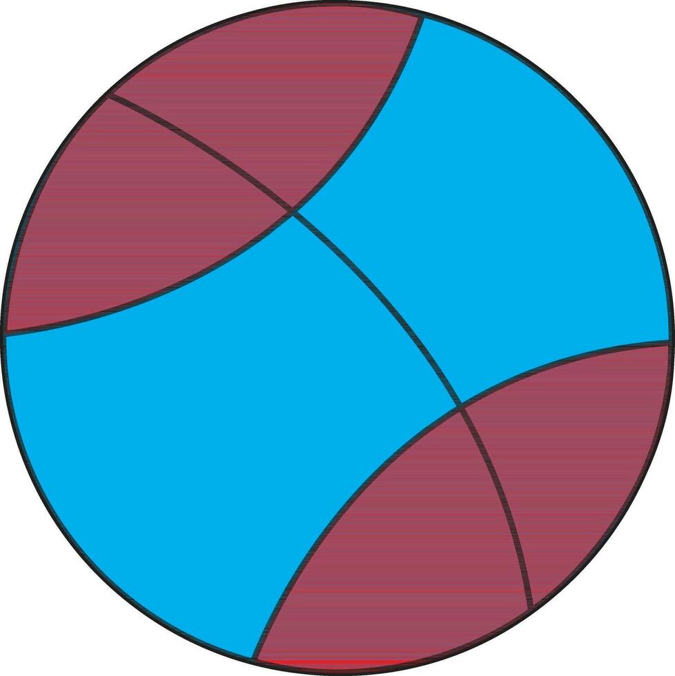 rood en blauw dribbelen logo in vlak stijl. vector