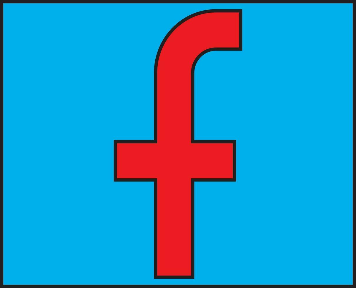 geïsoleerd facebook logo. vector