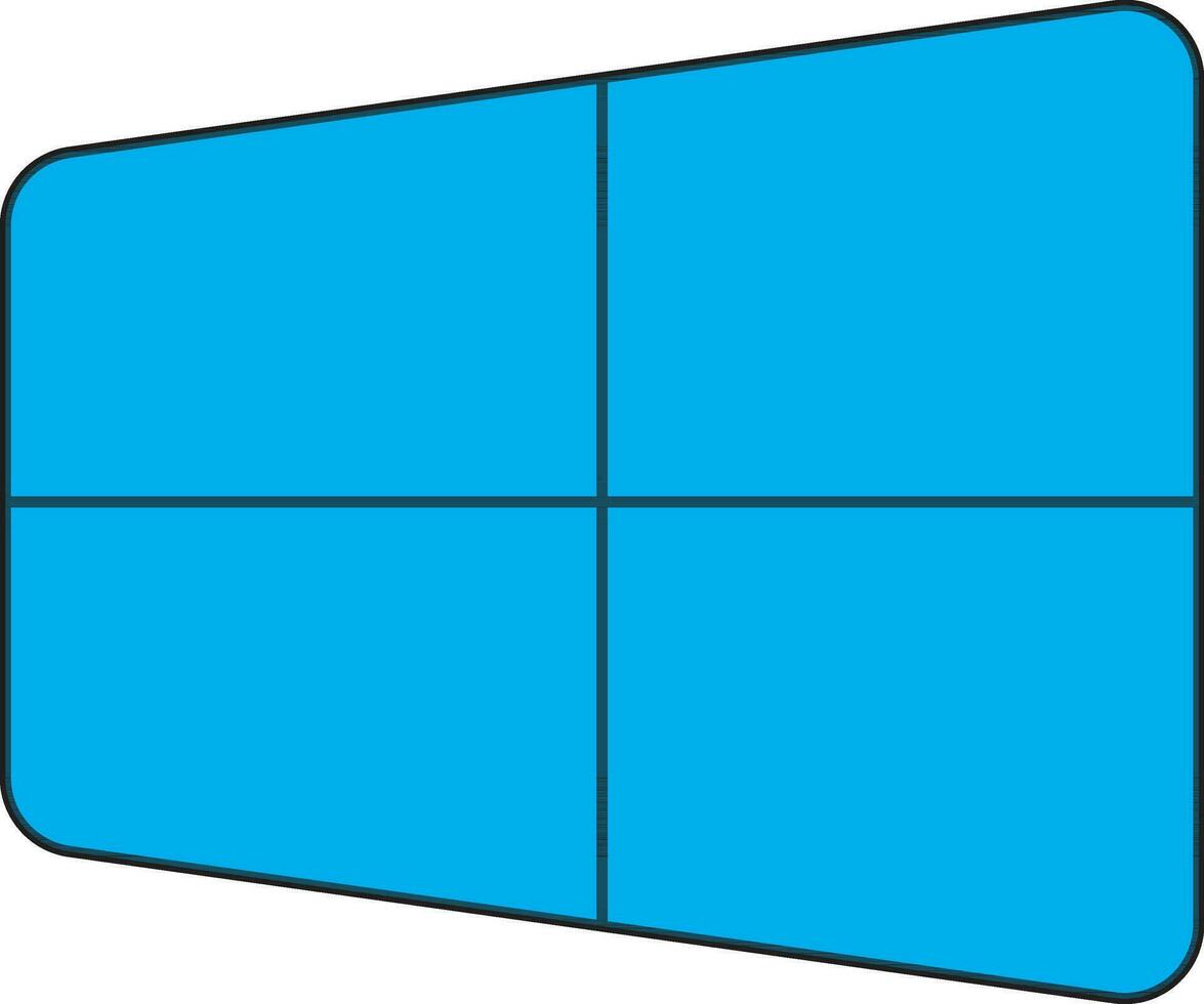 blauw microsoft venster in vlak stijl. vector