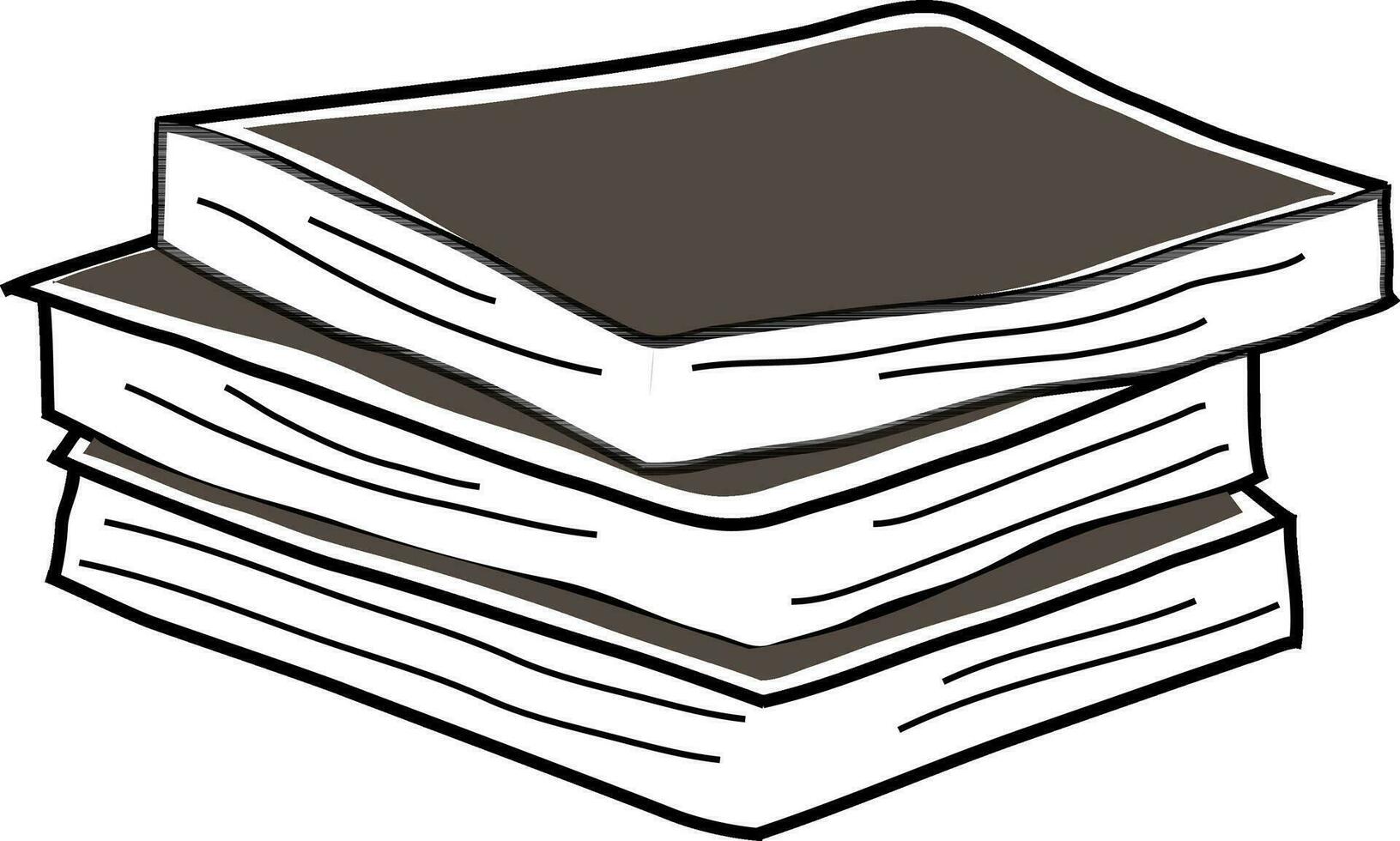 3d hand- getrokken icoon van boeken. vector