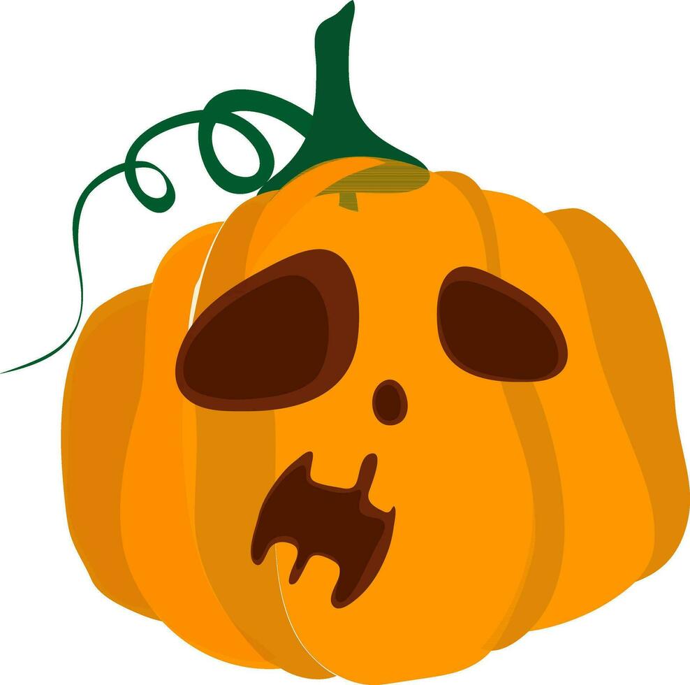 illustratie van eng pompoen voor halloween. vector