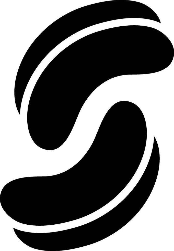 illustratie van cashewnoten, vlak teken of symbool. vector