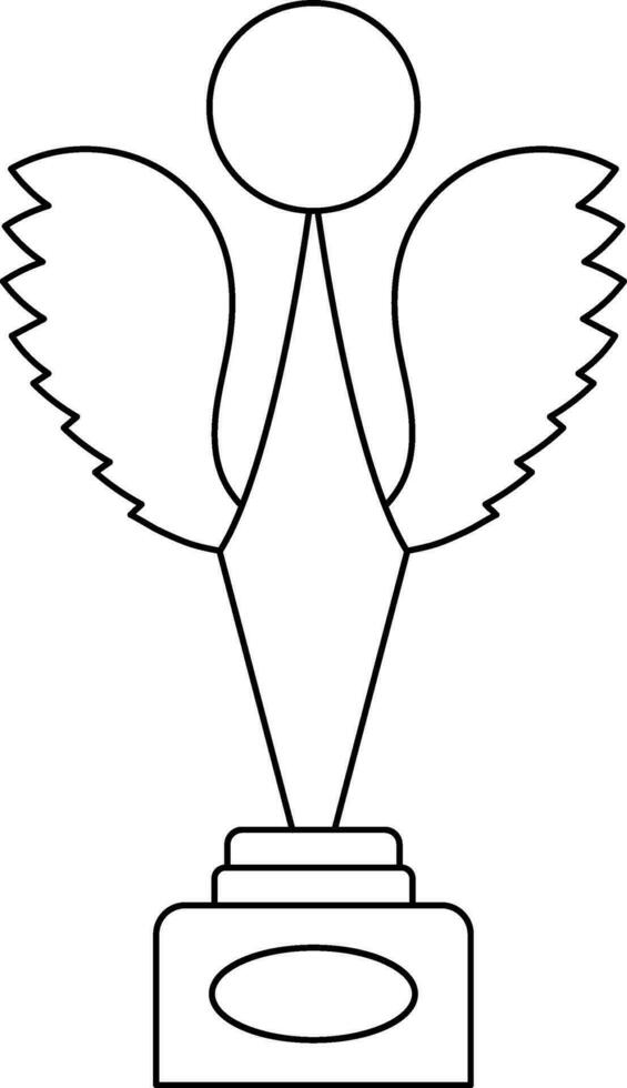 vlak stijl modern trofee prijzen met Vleugels. vector