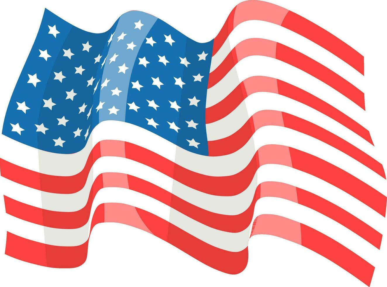 golvend Verenigde staten van Amerika vlag. vector