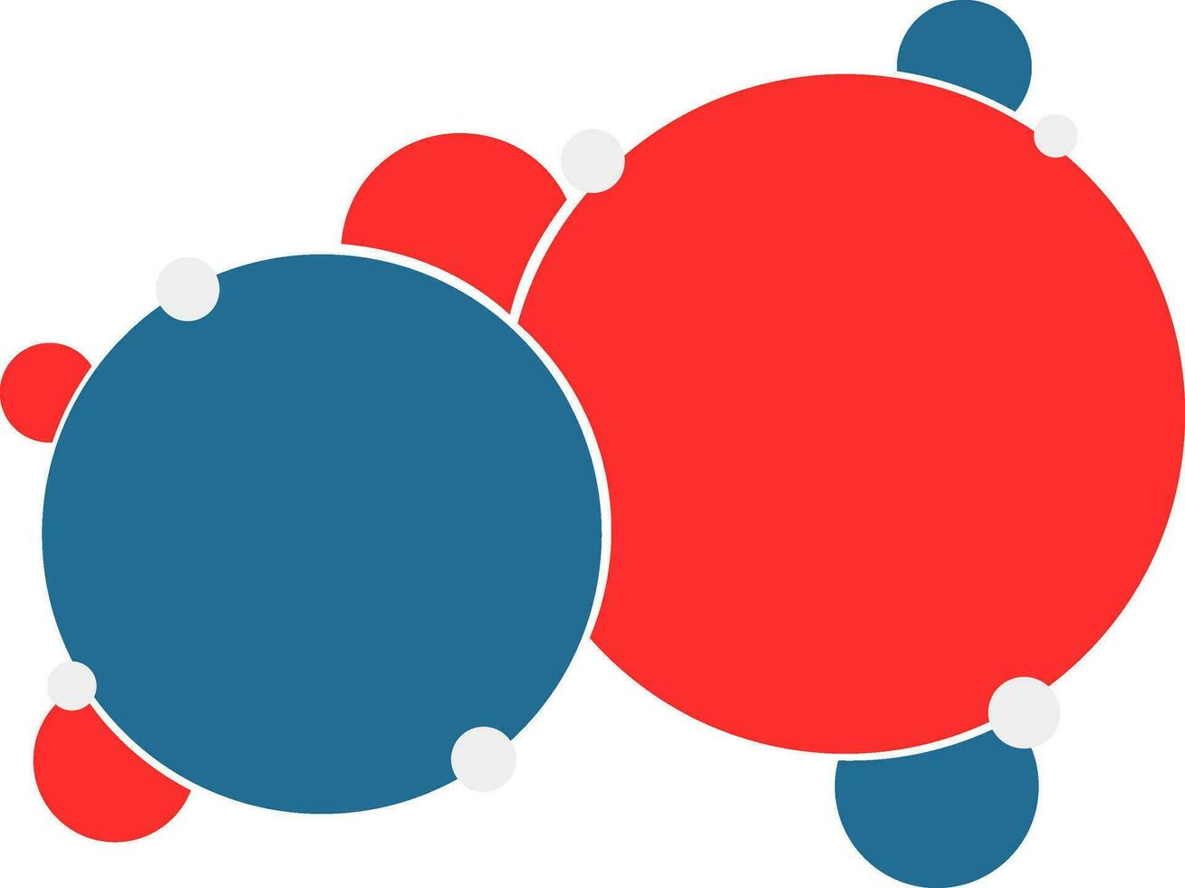 rood en blauw cirkel elementen. vector