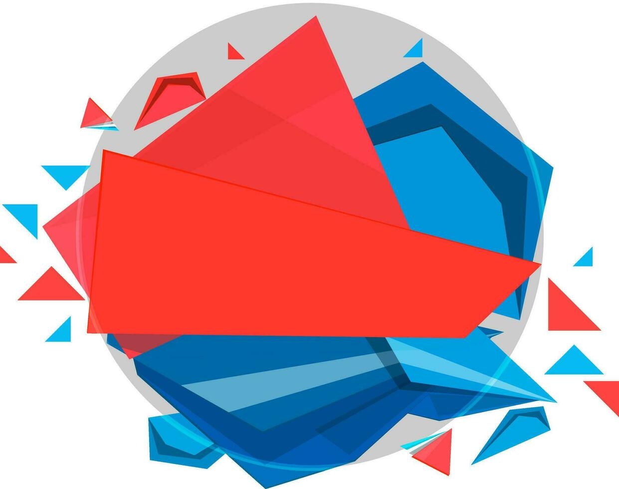 rood en blauw abstract meetkundig element ontwerp. vector