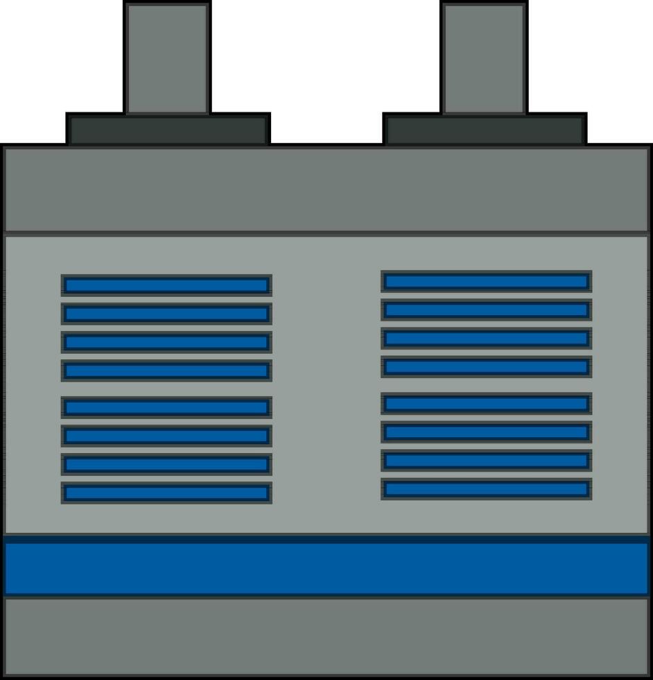 illustratie van elektrisch transformator in vlak stijl. vector