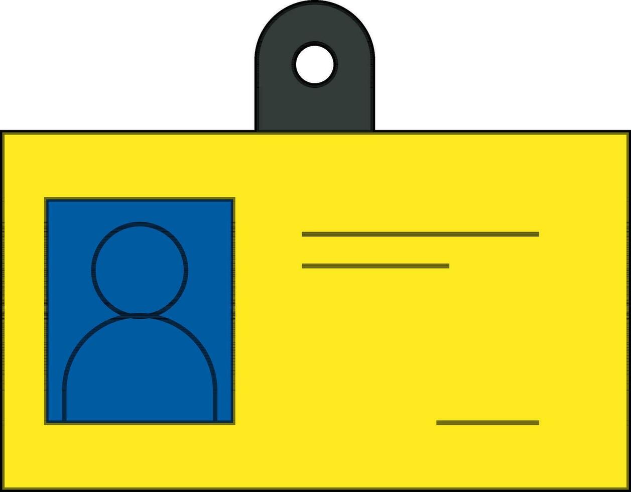 illustratie van identiteit kaart in geel en blauw kleur. vector