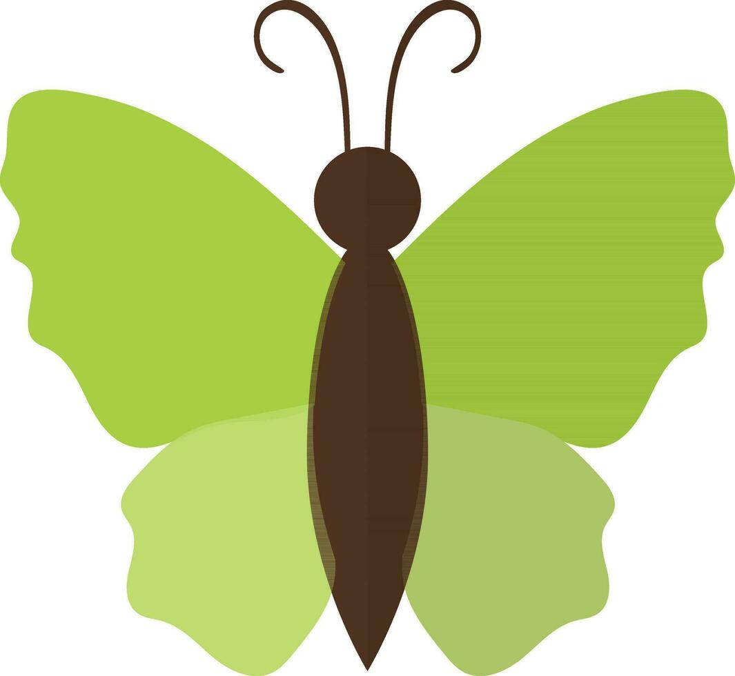 illustratie van vlinder icoon voor landbouw in voor de helft schaduw. vector