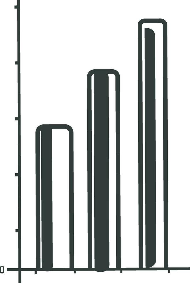 vlak illustratie van bar diagram icoon. vector