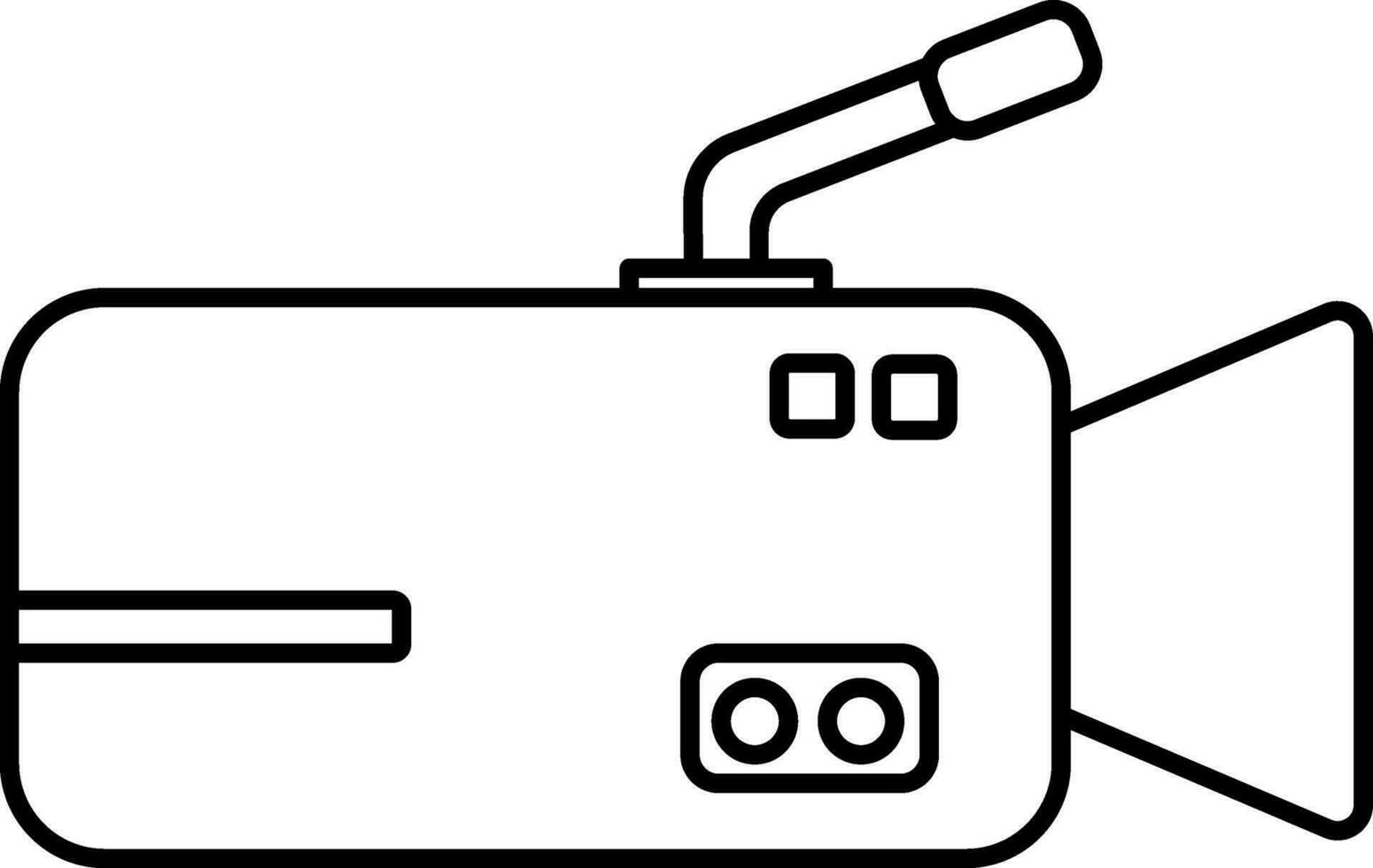 journalistiek video camera in vlak stijl illustratie. vector