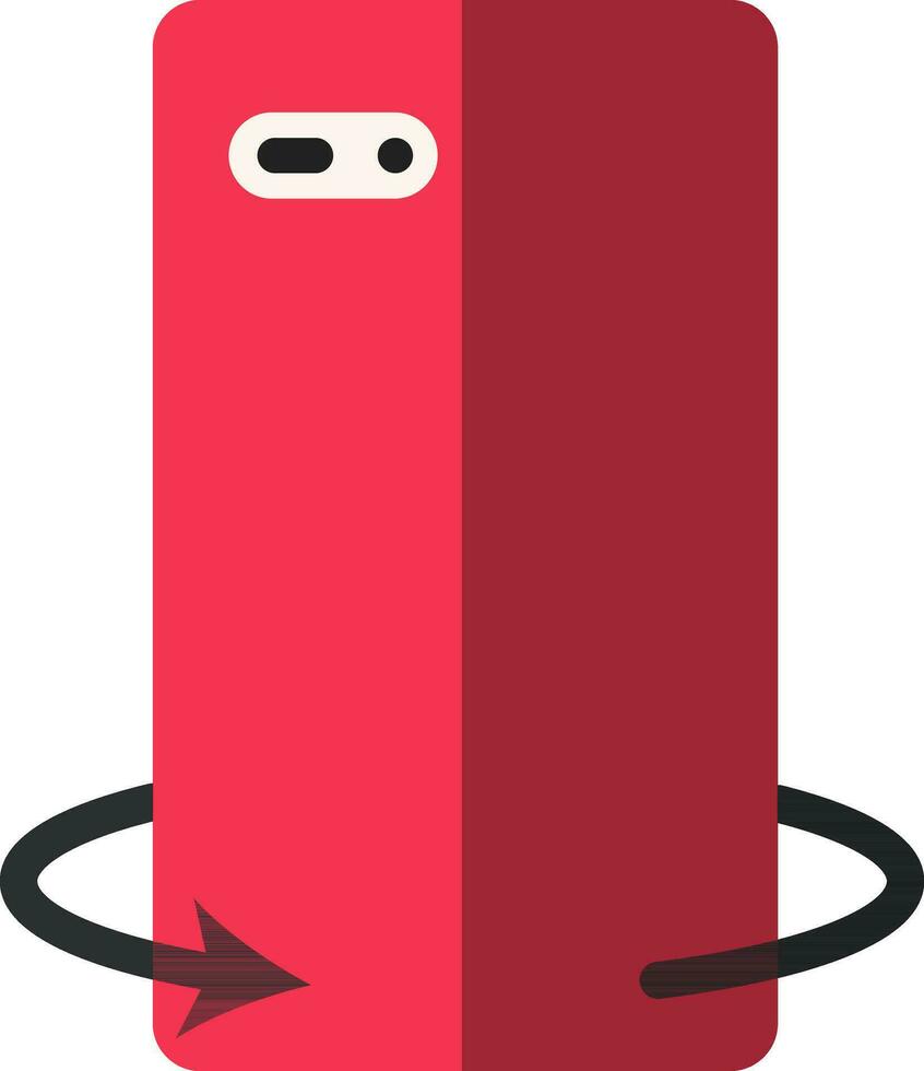 glimmend roze en zwart mobiel camera draaien symbool. vector