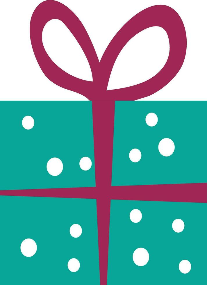 illustratie van geschenk doos in groen en magenta kleur. vector