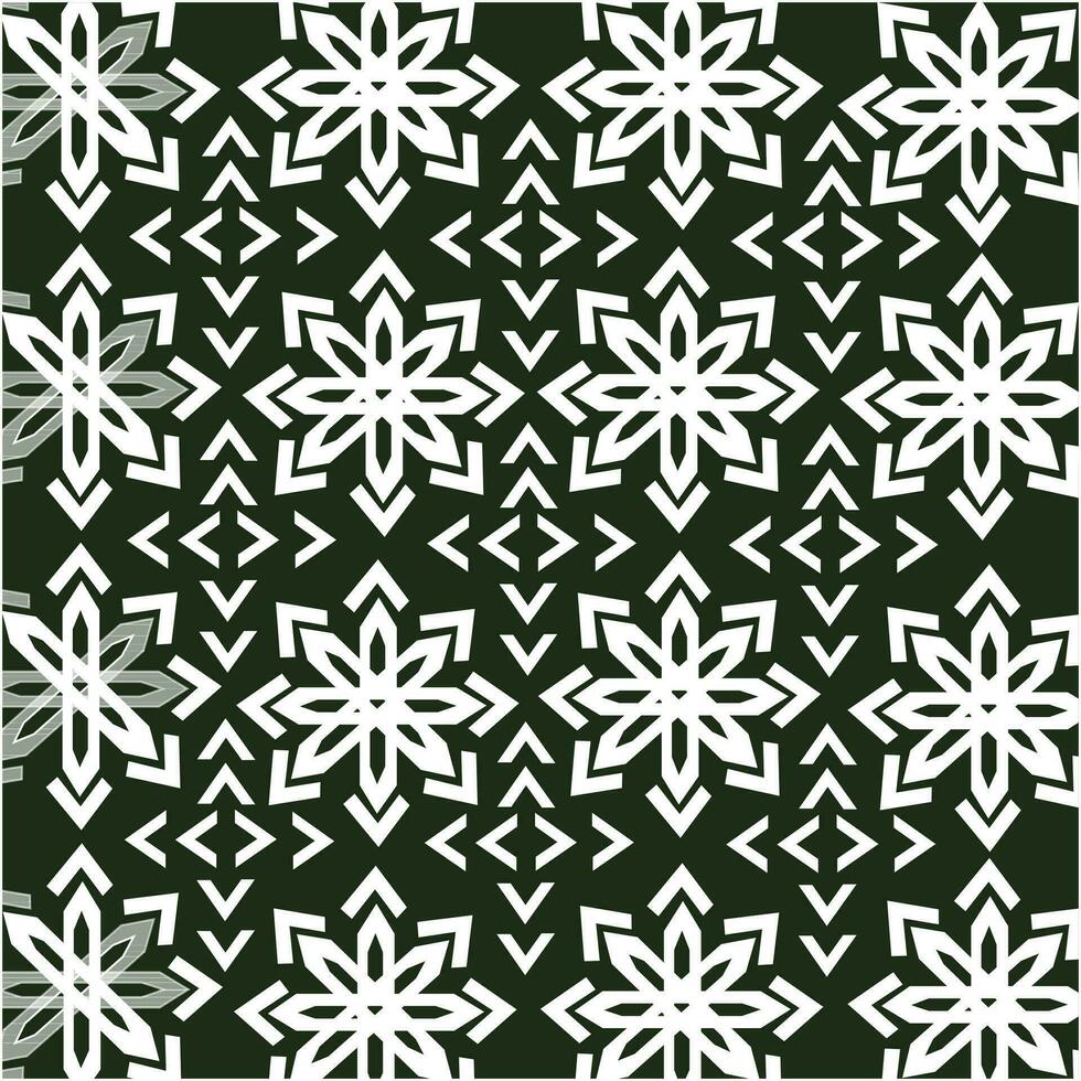 wit sneeuwvlok Aan groen achtergrond. vector