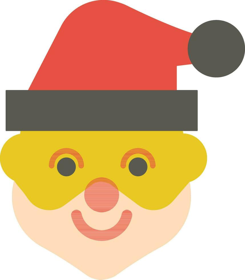 geïsoleerd illustratie van de kerstman gezicht voor Kerstmis viering. vector