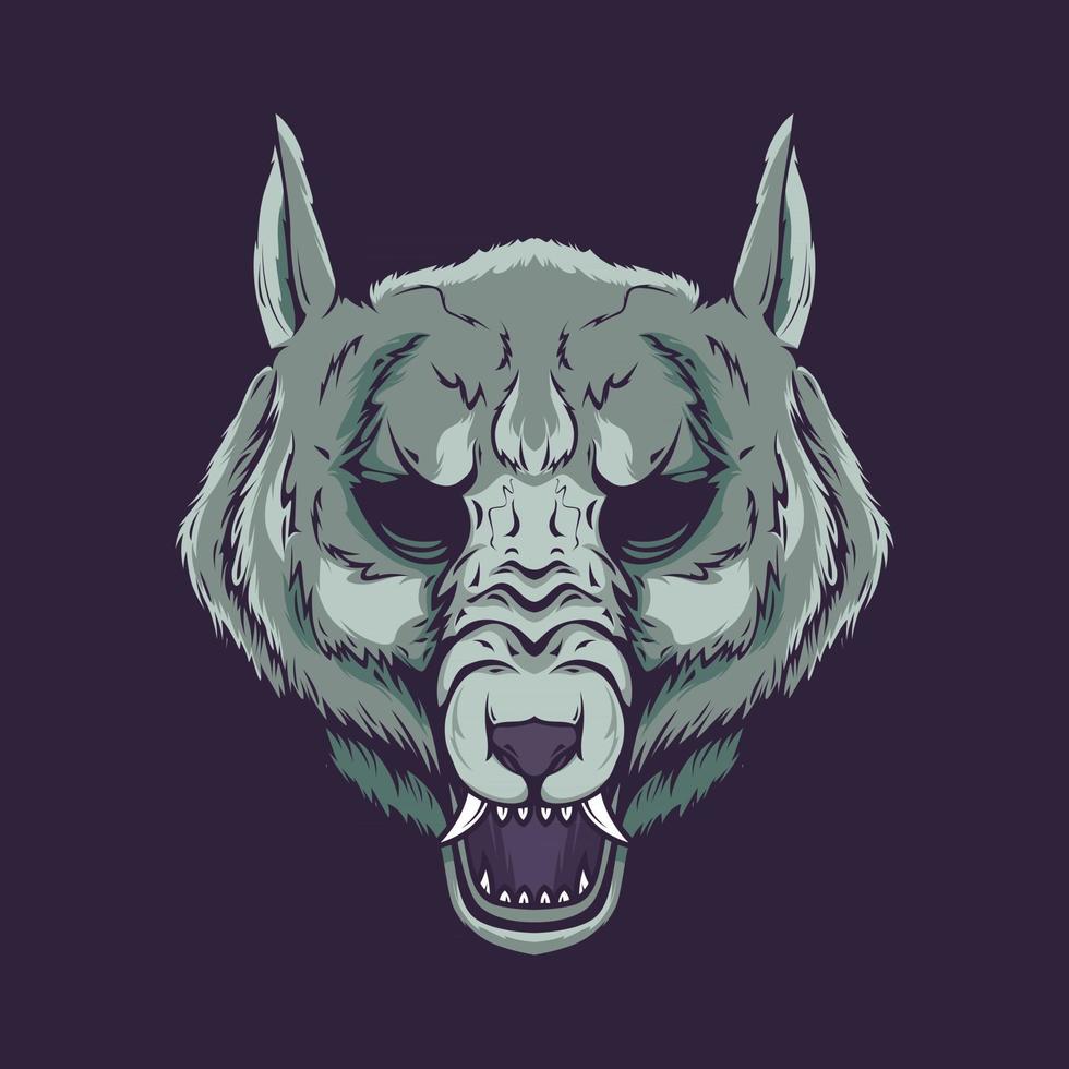 wolf hoofd vectorillustraties vector