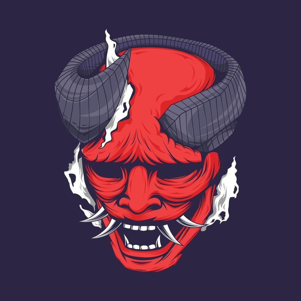 oni masker vectorillustraties vector