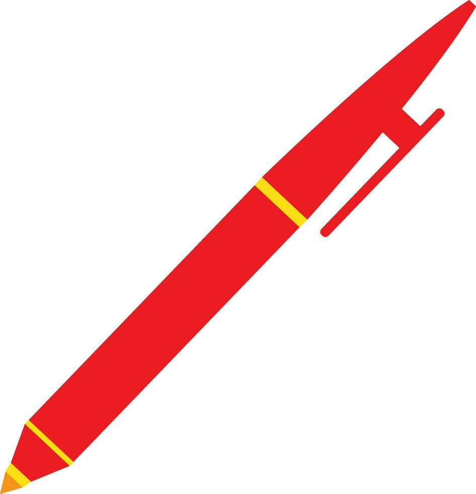 rood pen icoon voor onderwijs in illustratie. vector