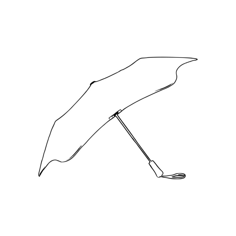 lijn kunst paraplu vector. vector