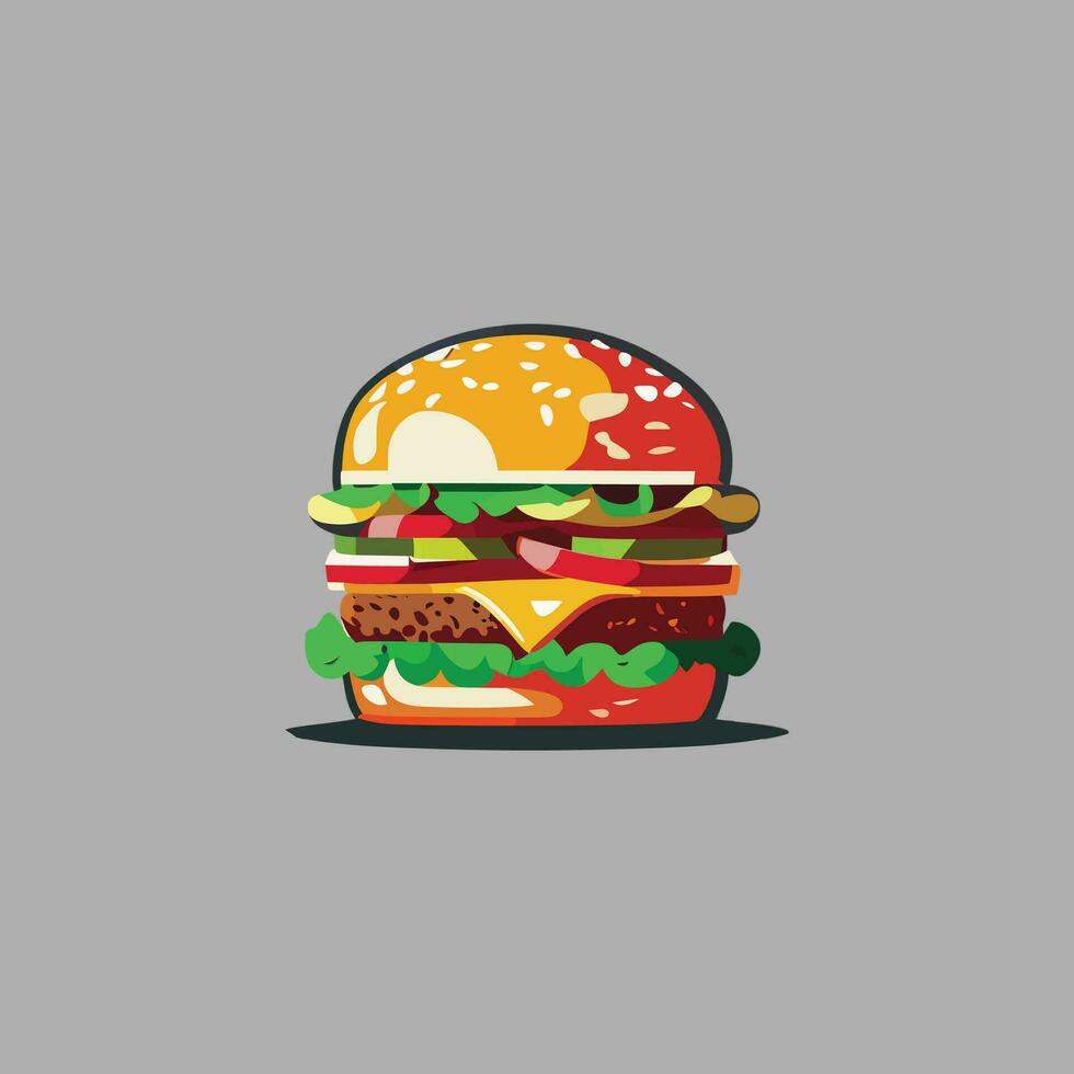 een mooi hoor hamburger vector