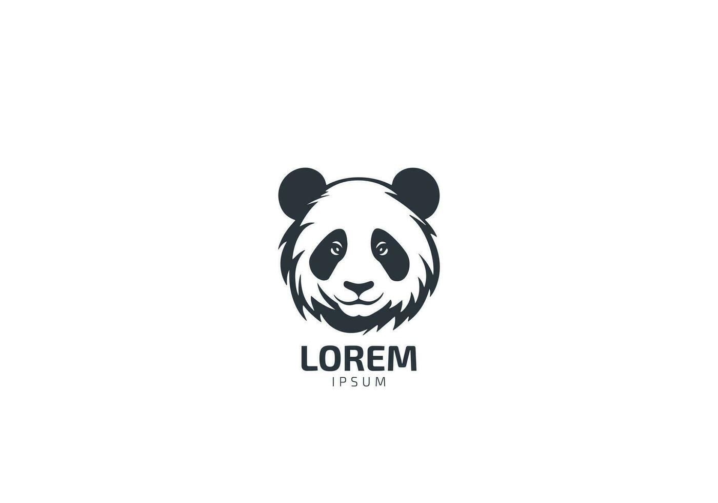 panda logo vector icoon sjabloon silhouet ontwerp van panda