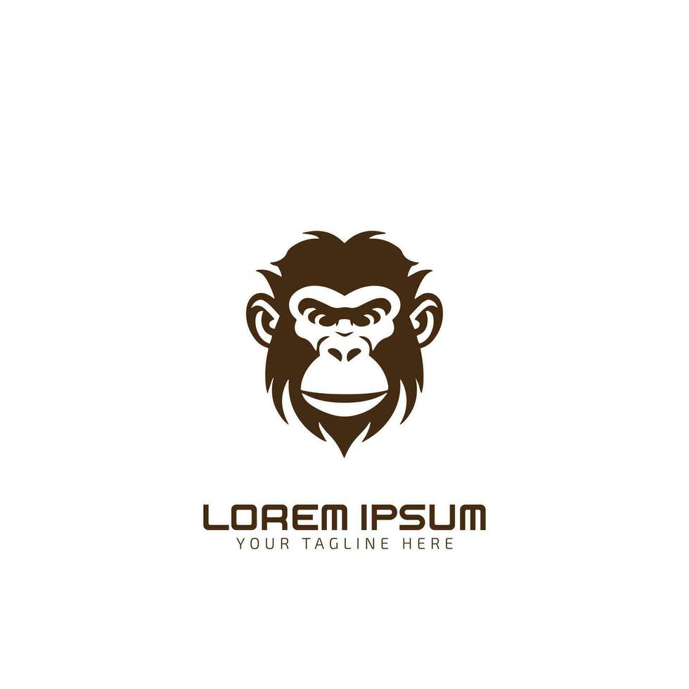 gorilla of aap hoofd vector illustratie voor logo, symbool, en icoon