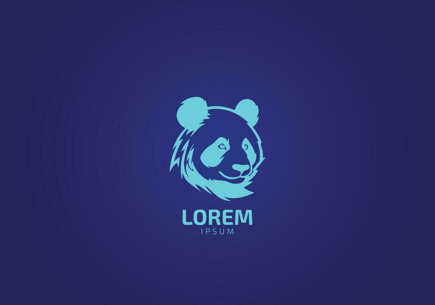 panda logo vector icoon sjabloon Aan blauw achtergrond